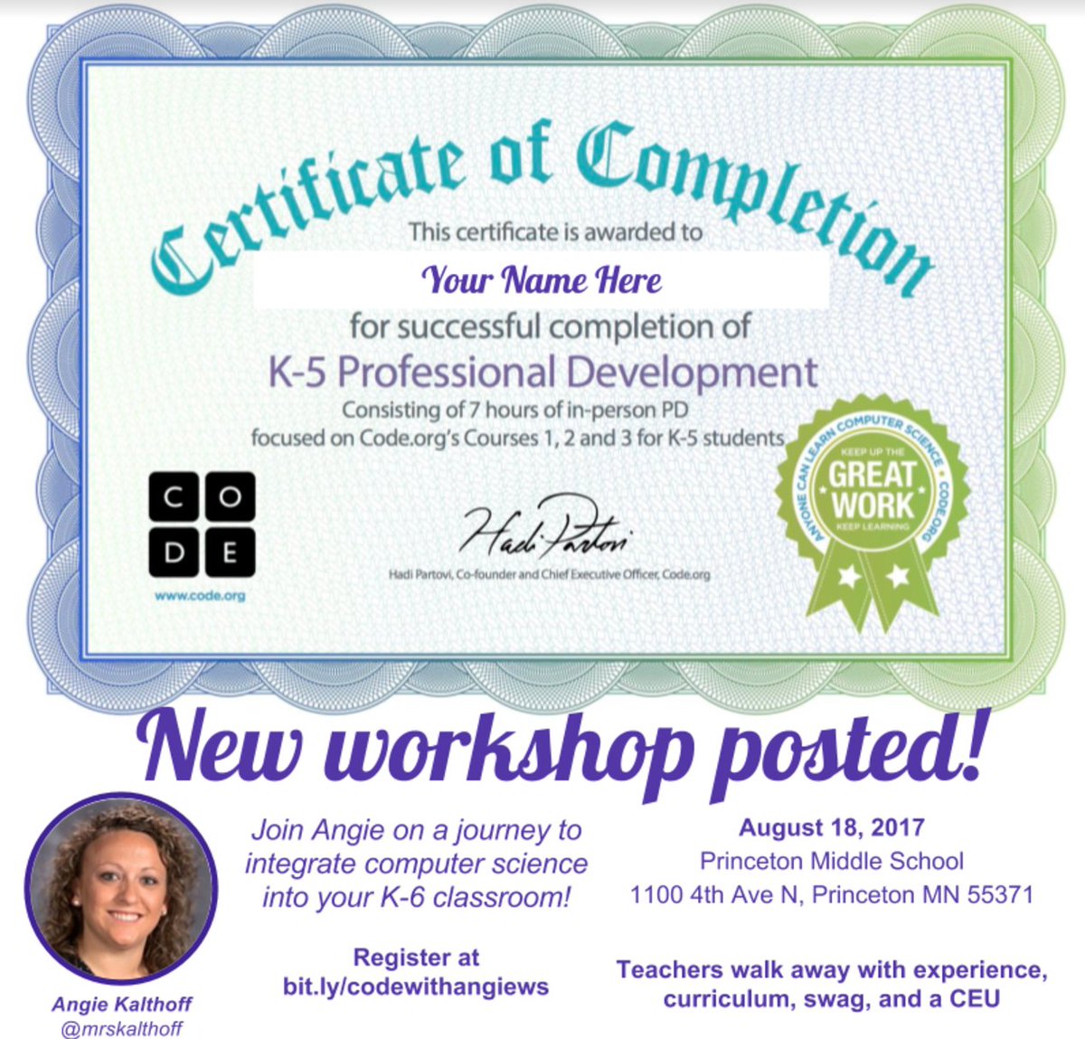 mrskalthoff's tweet photo. Your name could be here! Join me for summer https://t.co/s7Inr5X1X9 pd! https://t.co/2pX63iWB83 #mncodes #ndcodes #wicodes #cs4all https://t.co/TkFO0F5xtj