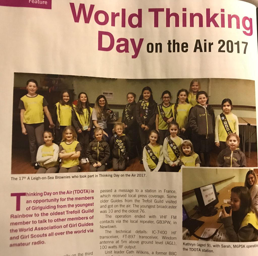 EssexHam's tweet photo. Nice mention for Essex Ham's Thinking Day On The Air event in this month's Radcom @theRSGB @theRSGByouth #radcom #tdota #worldthinkingday https://t.co/s2AyY0dbuv