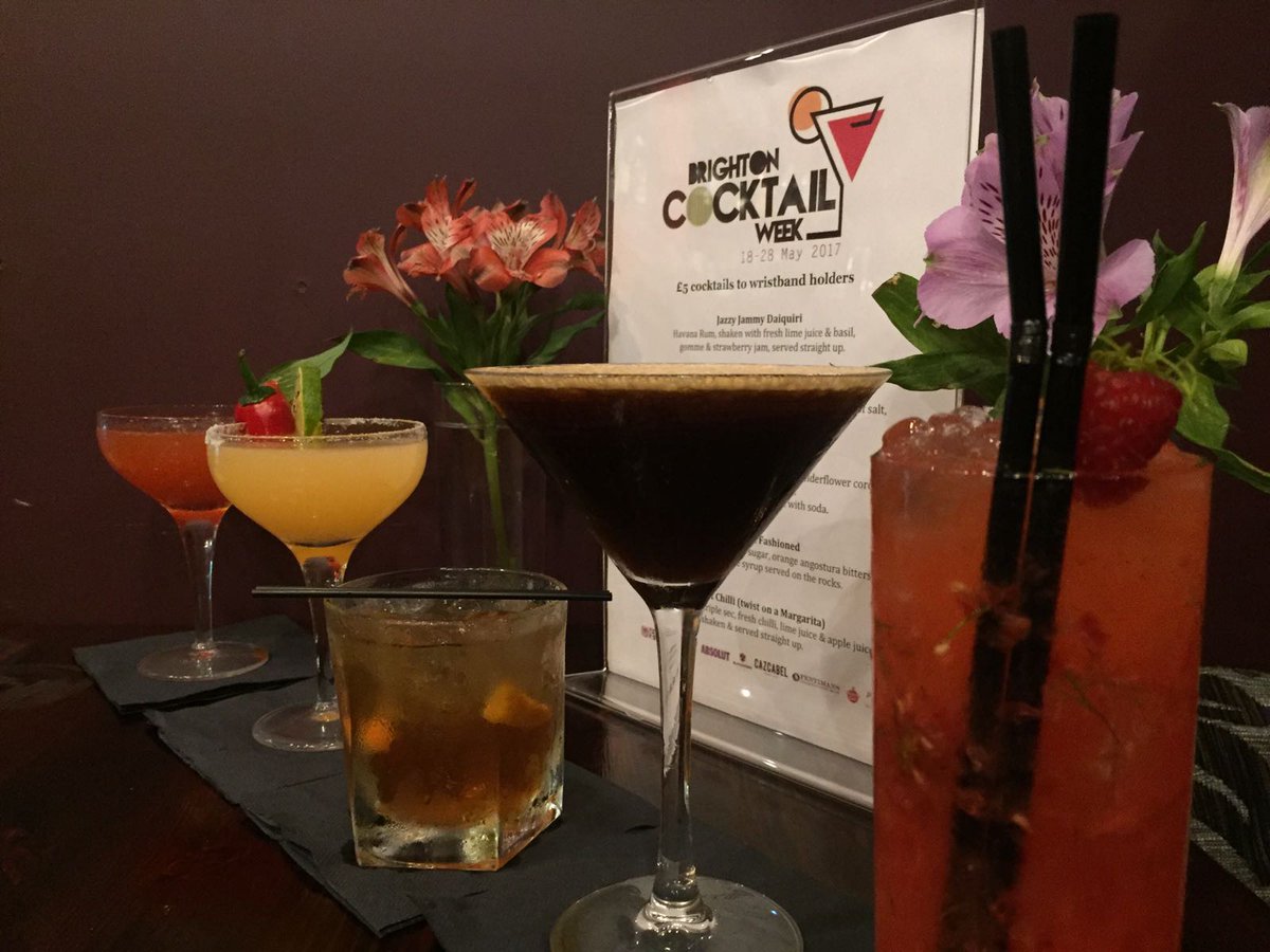 We’re ready! For #BrightonCocktailWeek 18-28 May serving £5 #cocktails with a twist - quick, get your wristbands! @BriCocktailWeek