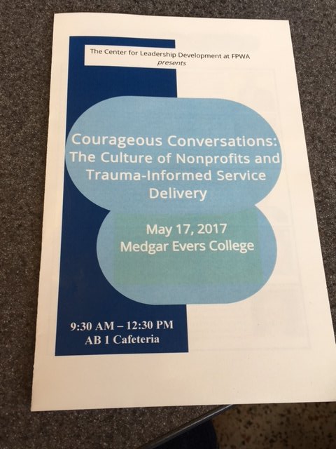 HSBrooklynCAN's tweet photo. We attended a #TraumaInformedCare Care event today sponsored by @FPWA to acquire add'l resources 2 bring back to the #BKCAN #BKHealthMatters https://t.co/xPb3X934Ub