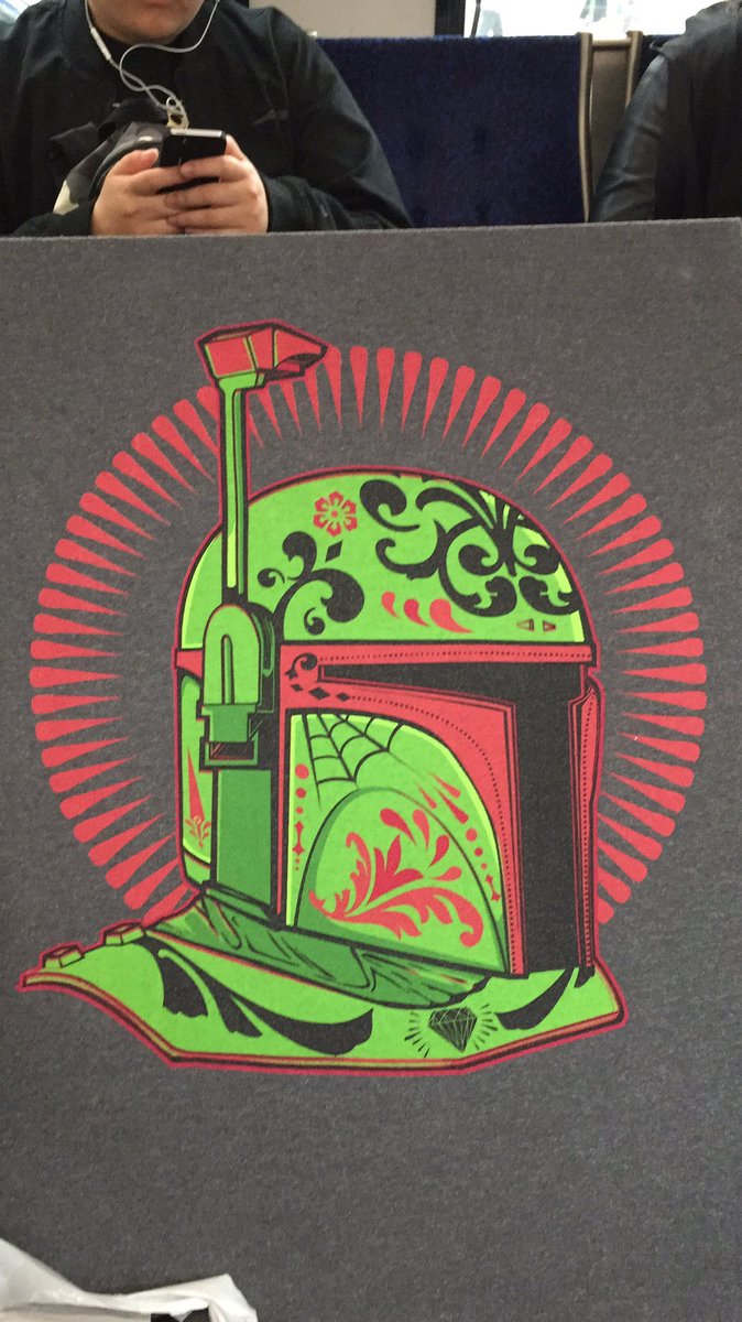 RaesCalvert's tweet photo. Bought this piece last week in the atrium of my new school. #BobaFett #SlaveOne #oneofakind https://t.co/Ol7zFnbn54