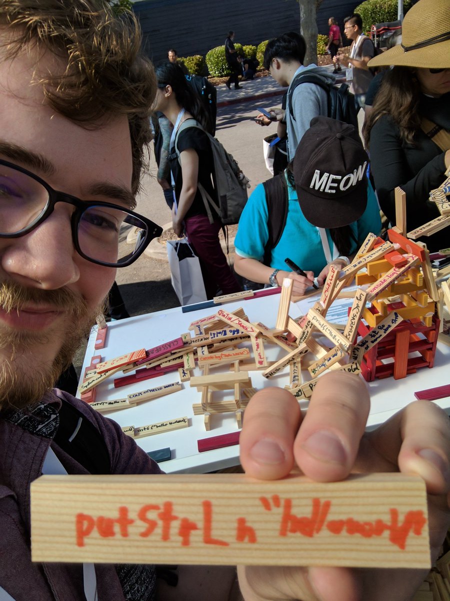 Bin_Earley's tweet photo. #IO17 #helloworld pretending Haskell was my first language https://t.co/XRVsrTgpNK