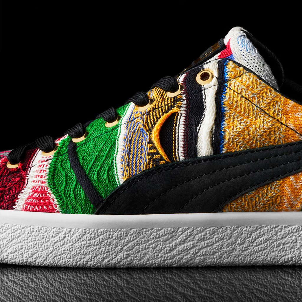 Footaction's tweet photo. The #PUMAxCOOGI Clyde drops in stores tomorrow and online at 10 am EDT! LINK > https://t.co/ooyj3u09QN https://t.co/RNHWE0lR1k