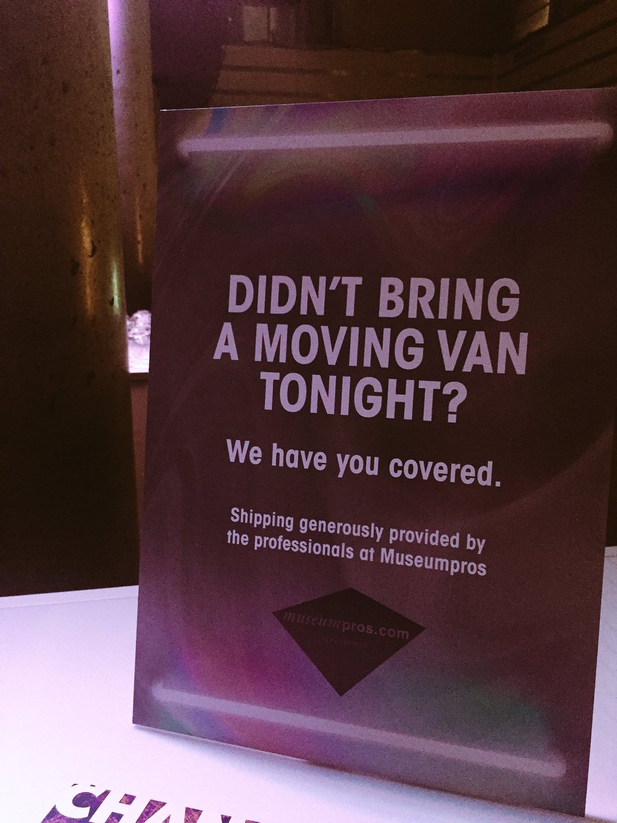 DesignExchange's tweet photo. Thank you @museumpros for making sure our auction items find the way to their new homes! #DXDA17 https://t.co/dqpCSVW8xv