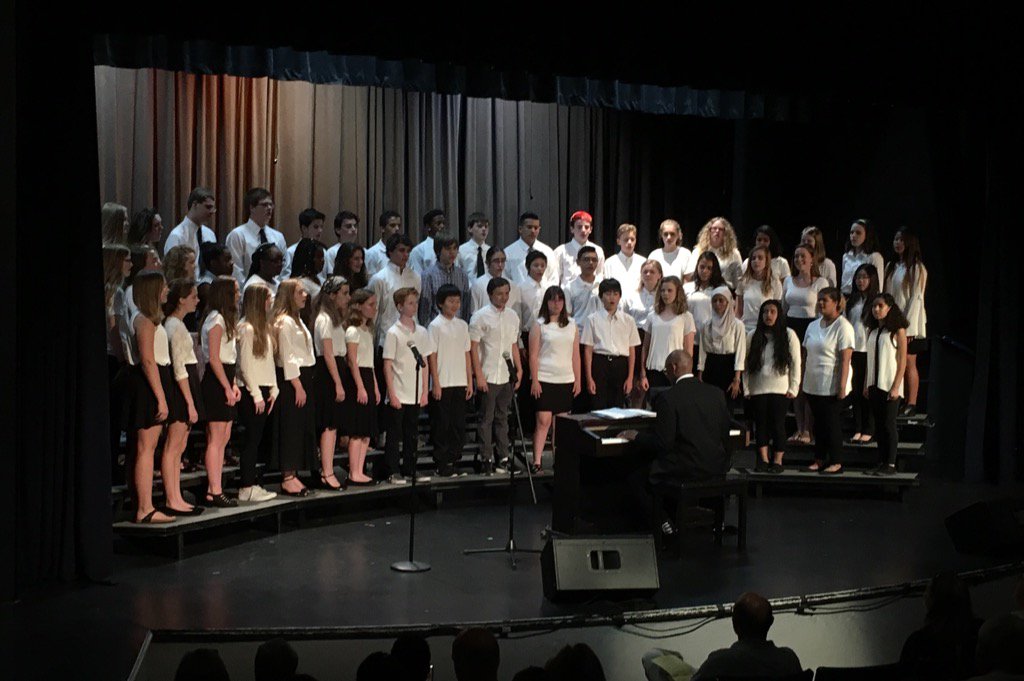 FunCulbreth's tweet photo. 8th grade chorus: no joke, even when singing "Comedy Tonight." #culbrethsgottalent https://t.co/dIQVdF6E5D