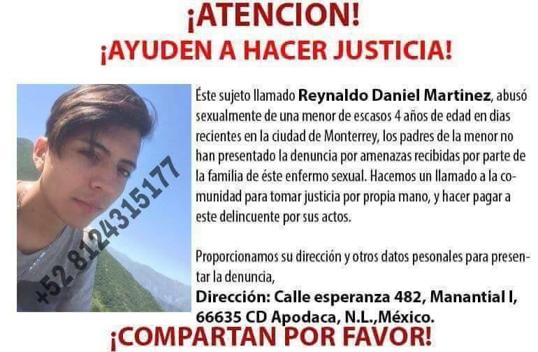 Pony_indomable's tweet photo. #MuerteAlViolador  no permitan que siga libre😭😭😡 @policia @PoliciaFedMx @policiamty @EPN https://t.co/Kwghl6KkBO