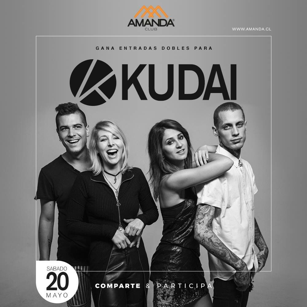 Sigue a @ClubAmanda en Instagram y en Facebook y participa por tus entradas para Kudai con ht #KudaienAmanda