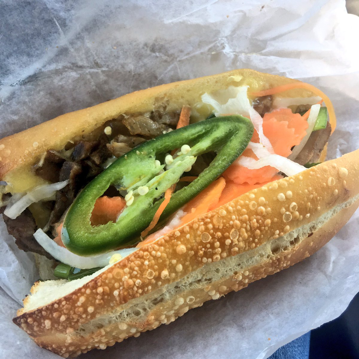 Solid BBQ pork banh mi today at Anh Thu 2 on Stafford St.