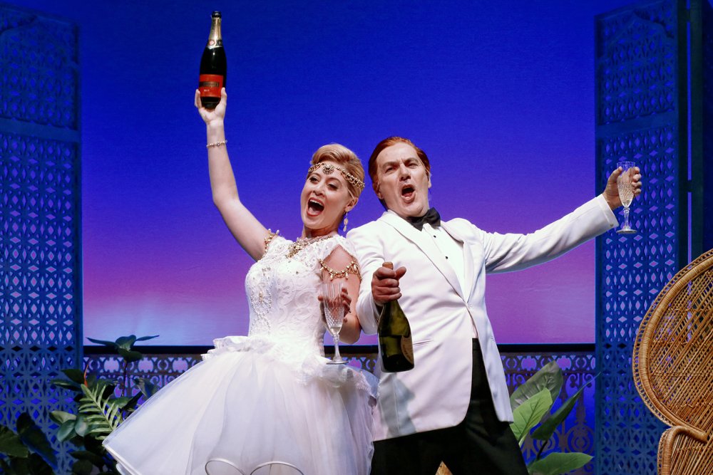 SeniorNewspaper's tweet image. One bride, two grooms. What could go wrong? Find out in #TwoWeddingsOneBride at @SydOperaHouse - bit.ly/2rsELsP