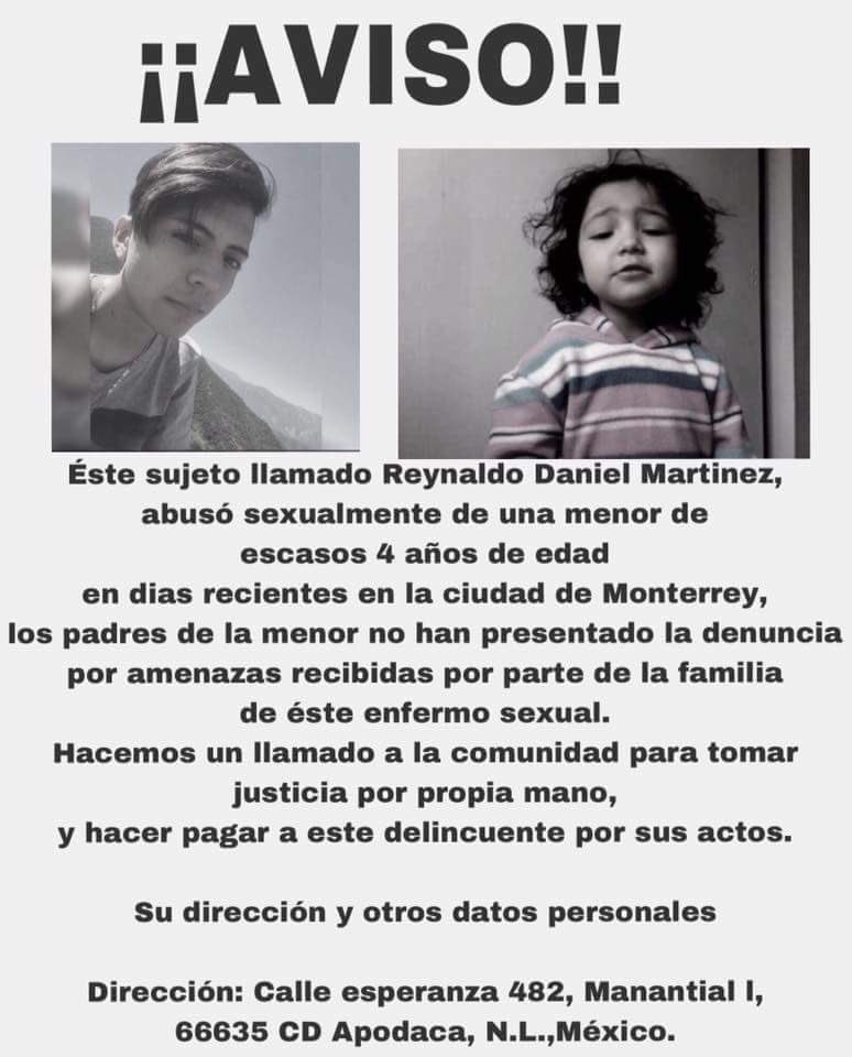 Lucky_holk's tweet photo. #MuerteAlViolador La niña ahora esta recibiendo apoyo en un hospital de Monterrey, ya que le daño sus órganos. ¡MALDITO! https://t.co/2zViKct9pr