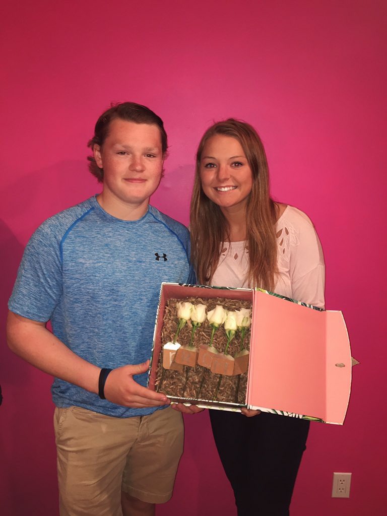 FHSPROM2017's tweet photo. Roses are white,
This PROMposal is cute,
@brileyhaugh &amp; @emilyphillips28 will have a great night,
And for that there is no dispute. https://t.co/yr6Jw2OOEW