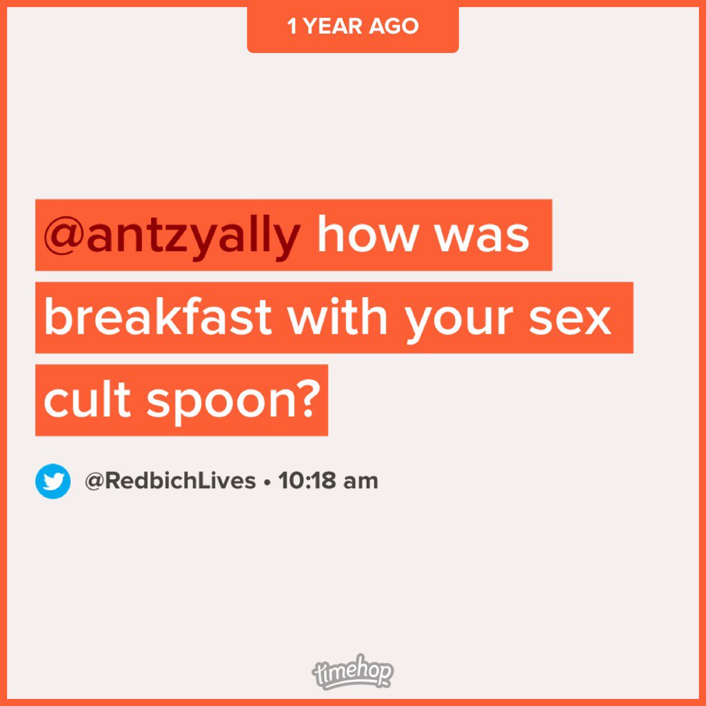 RedbichLives's tweet photo. #Throwback to when @antzyally realized she was eating off sex cult silverware. #goodtimed https://t.co/gkL3gJWNvt