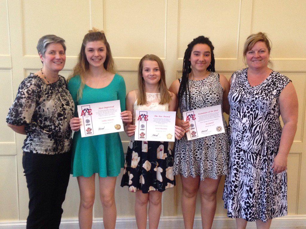 Congratulations to our 14U Girls BLUE award winners: Sarah, Sophie &amp; Eva #AXE <a href="/volleyballNS/">Volleyball NS</a>