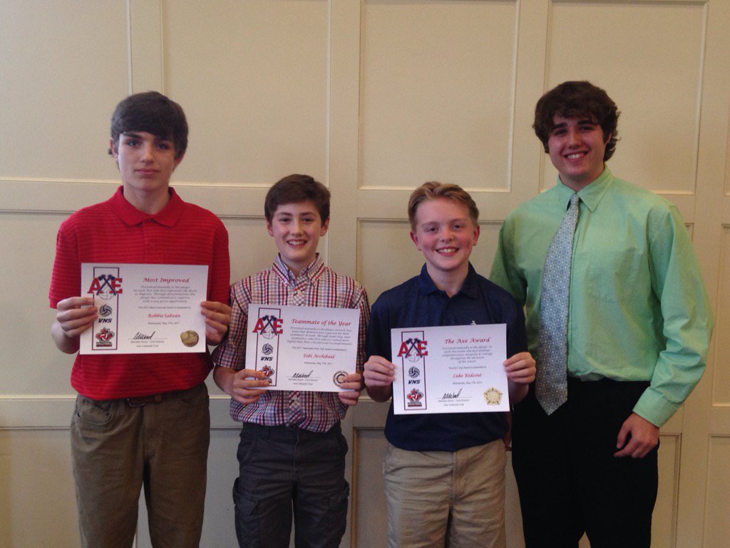 Congrats to our 14U Boys RED award winners: Luke - Axe Award, Robbie - Most Improved, Tobi - Teammate Award #AXE