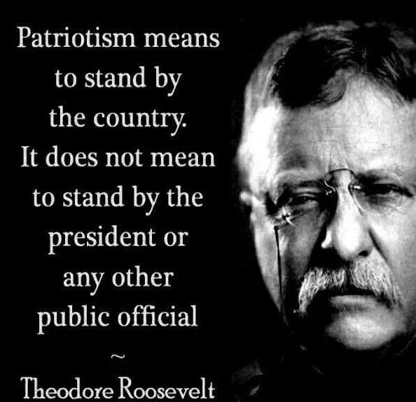 HotSpringsAltNP's tweet photo. Patriotism means to stand by the country. It does not mean... Teddy Roosevelt #resist https://t.co/CALR1Ioigk
