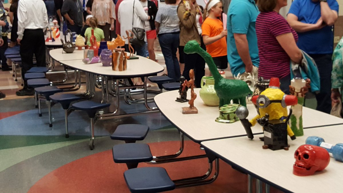 JoshKetterhagen's tweet photo. Some really talented student work on display tonight at the @CGBSchools spring art show. Another great year Mr. Urness. https://t.co/6g5DTBt7gh