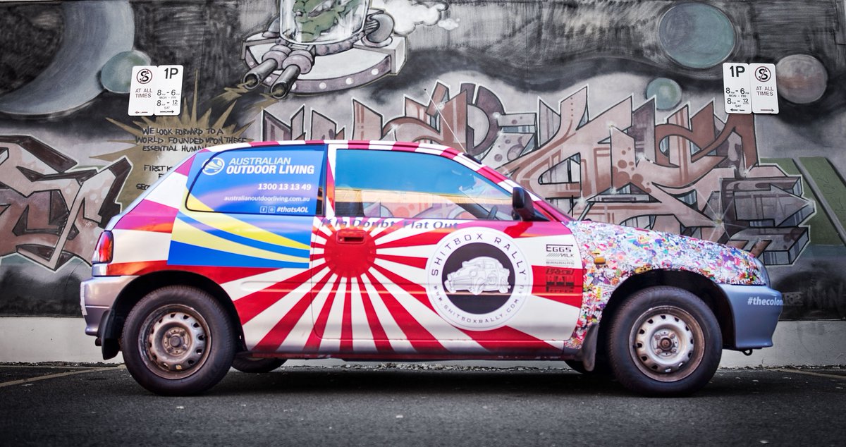 AUOutdoorLiving's tweet image. Proud to sponsor #thecolonelsboys on their drive in @BoxRallies , raising funds for @CancerCouncilOz.  shitboxrallyau-2017.everydayhero.com/au/the-colonel…