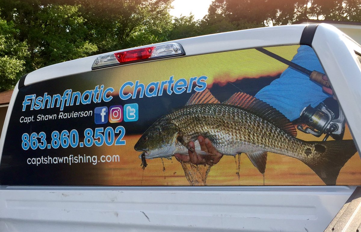 FishNFinatic's tweet image. I got new artwork on my truck today. #fishnfinatic #tampabayfishing