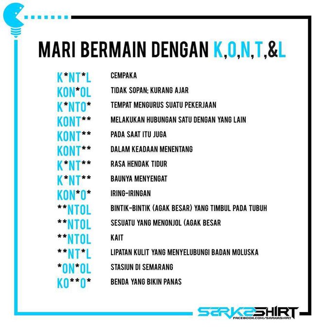 Mari Bermain Coba Jawab Teka teki tentang K O N T & L Berikut Bisa