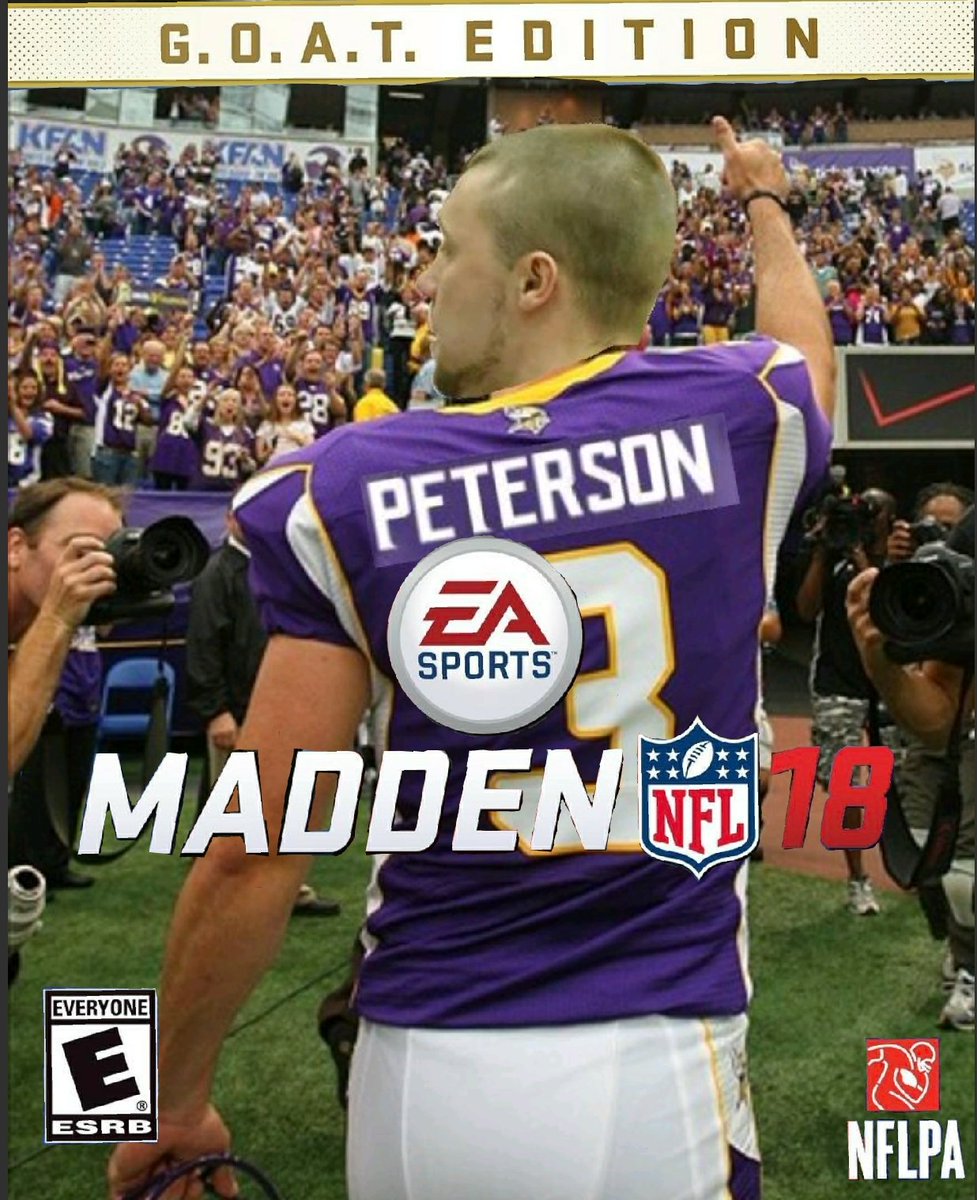 TylerHennen1's tweet photo. @johnjackjp with the G.O.A.T edition cover. The greatest kicker of all time. https://t.co/a8lbOavN7l