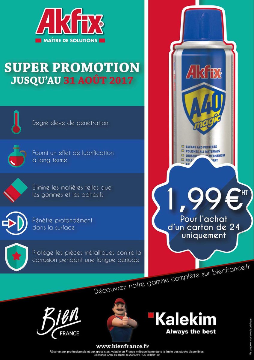 Bien_France's tweet photo. Super promo chez Bien France jusqu'au 31 Août 2017 le A40 Magic de la marque #Akfix  ! https://t.co/5aIYtMroxI
