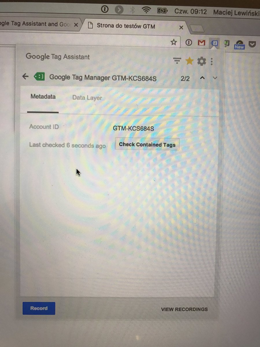 lewwwin's tweet photo. Wygląda na to, że Google Tag Assistant został zaktualizowany i 7-znakowe ID nie traktuje już jako błąd 👌 https://t.co/gF4xhYhhC5