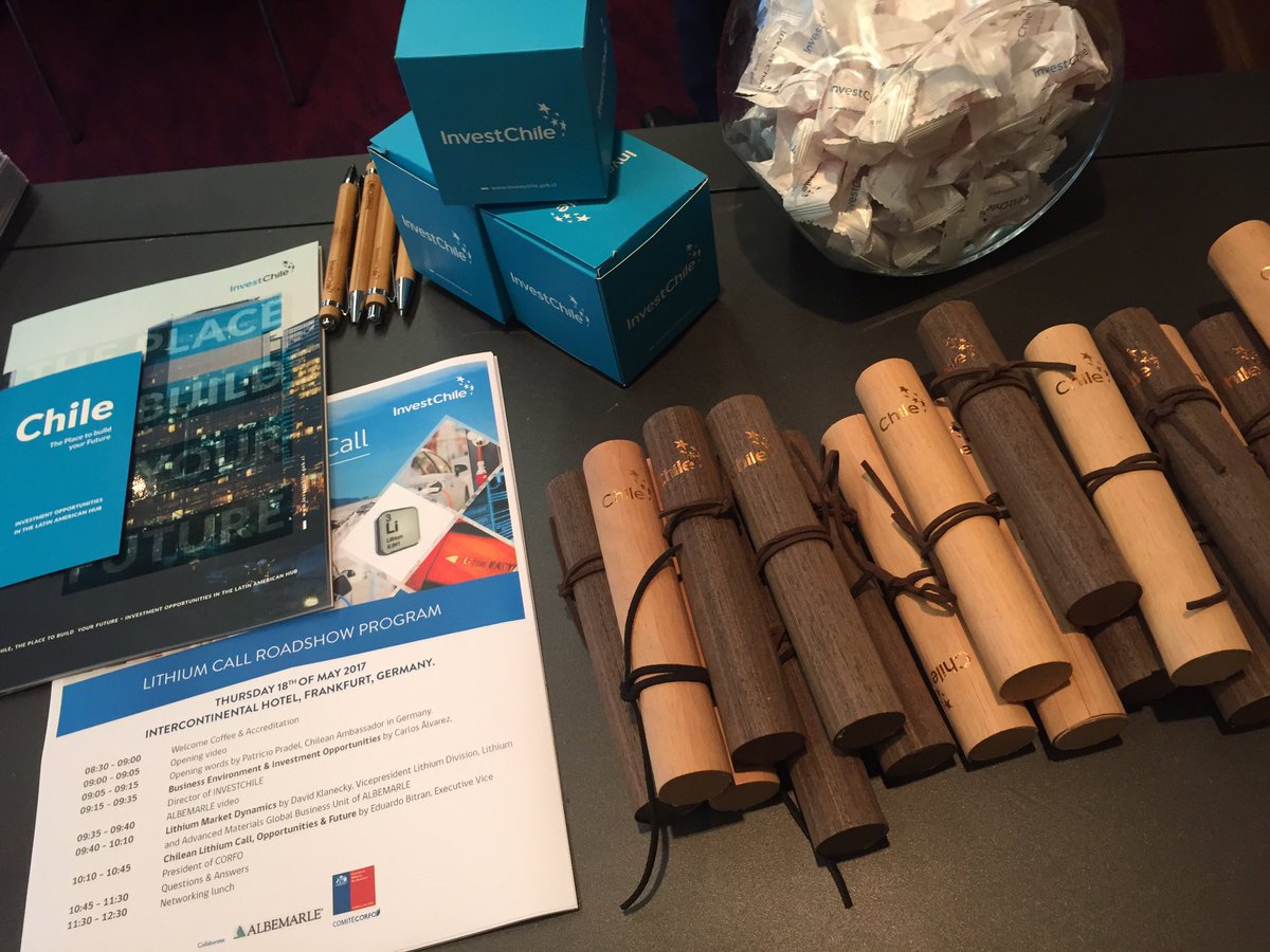 InvestChile's tweet photo. About to begin! #Chile : #LithiumCall #Roadshow on #Frankfurt / #ExploringBusiness? #InvestinChile #LithiumPower https://t.co/m3WiUiQHXc