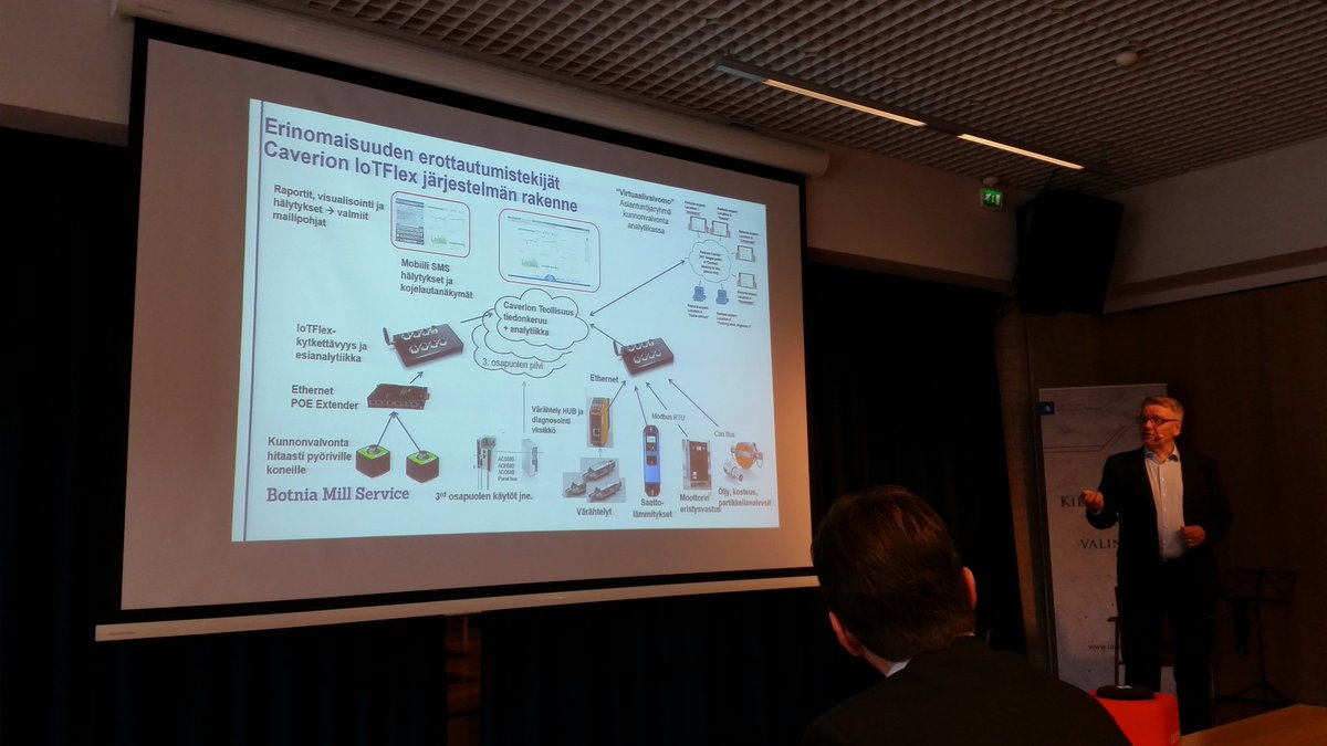 PaavolaVirpi's tweet photo. Risto Leisti: Kunnossapidossa avainasemassa #analytiikka, #tiedonjalostaminen, #tiedonhyödyntäminen ja #sitouttaminen #IoTFlex #Laatupäivät https://t.co/y1QQ8Nrs21