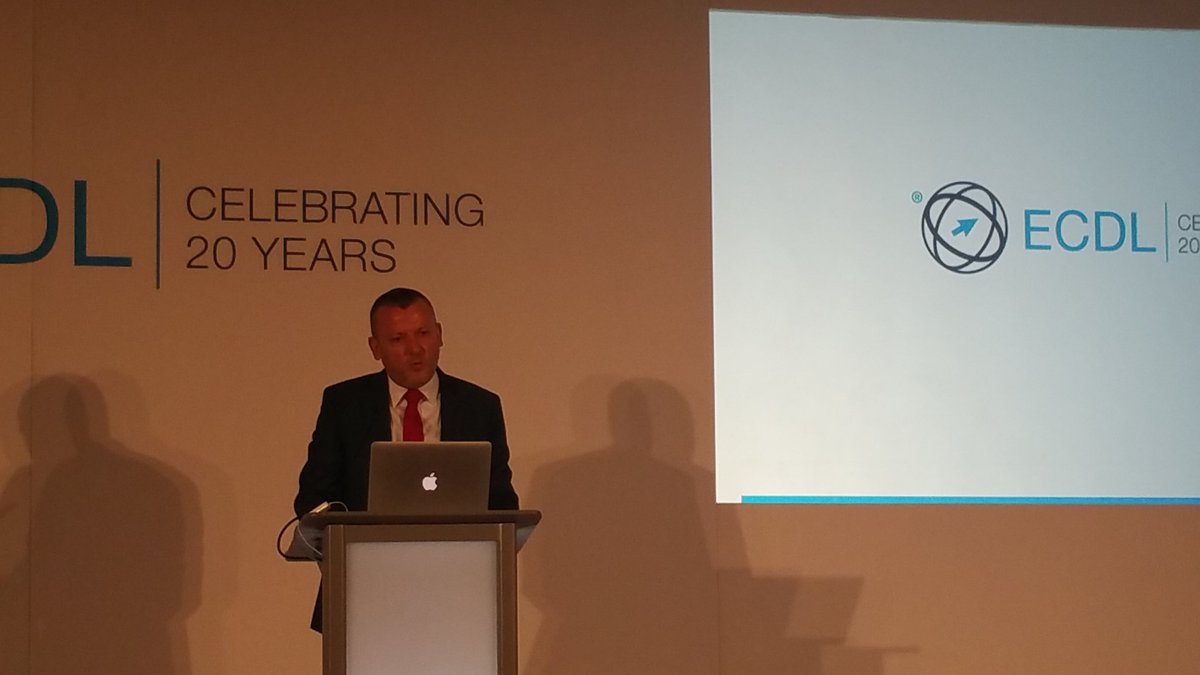 marycleary21's tweet photo. #ecdlforum CEO Damien O'Sullivan sets  scene for IT, invites reflection and looks to next 20 yrs @ICSFoundation @IrishCompSoc @IRLchangED https://t.co/7cE8SsKtK6