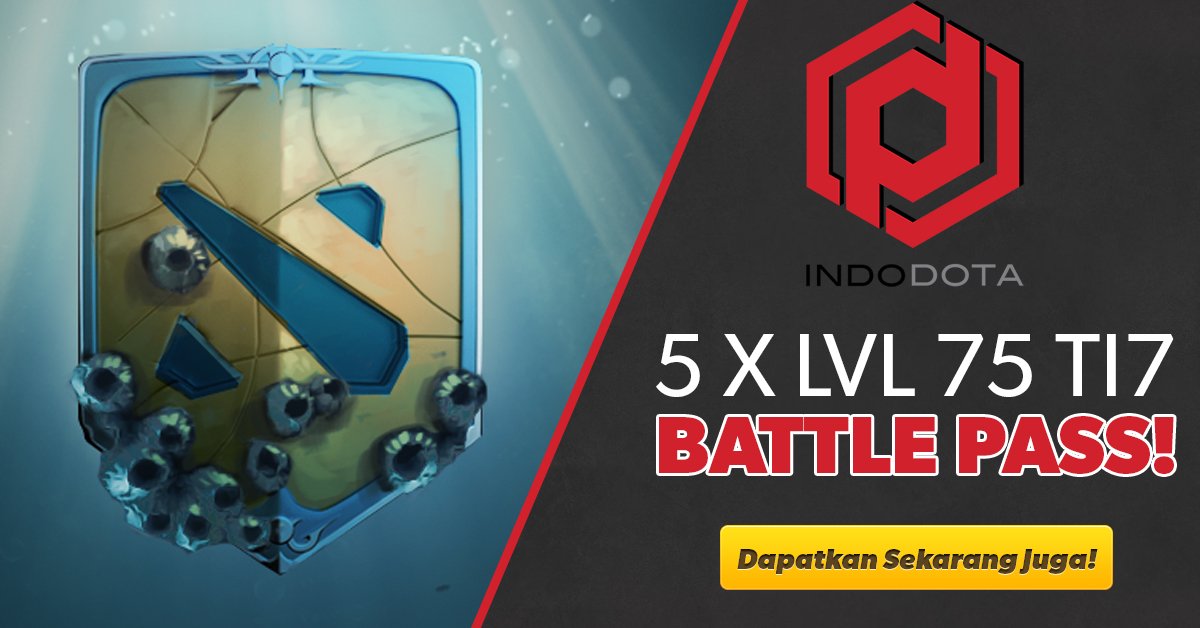 indodota's tweet photo. Kami mengadakan giveaway sebanyak 5x LVL75 TI7 Battle Pass! Pemenang diumumkan tgl 19 Juni 2017! Kunjungi: https://t.co/LGR3E9xVBr https://t.co/QrL2sJnGmO