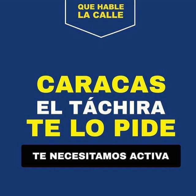 AlfonsocaroVe's tweet photo. Caracas Tachira te Llame a La Resistencia Basta ya DE SILENCIO Y SUMICION NO SON ESCLAVOS. https://t.co/3sLhD0L8yn