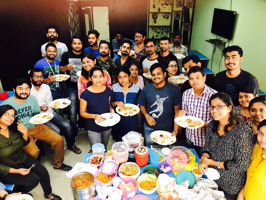 trekbin's tweet photo. Trekbin #salesforce team, works together, eats together - Super Potluck competition day at Trekbin, Bengaluru https://t.co/5qmmumNd7U