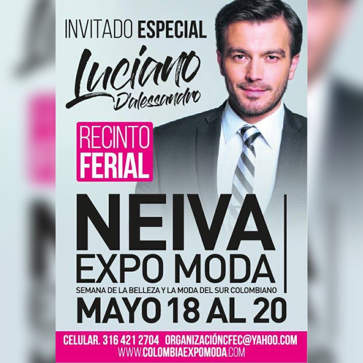 FCO_LucianoDA's tweet photo. Nuestro @Lucianoda sera el invitado especial de #neivaexpomoda https://t.co/WtI6f6Kd7l