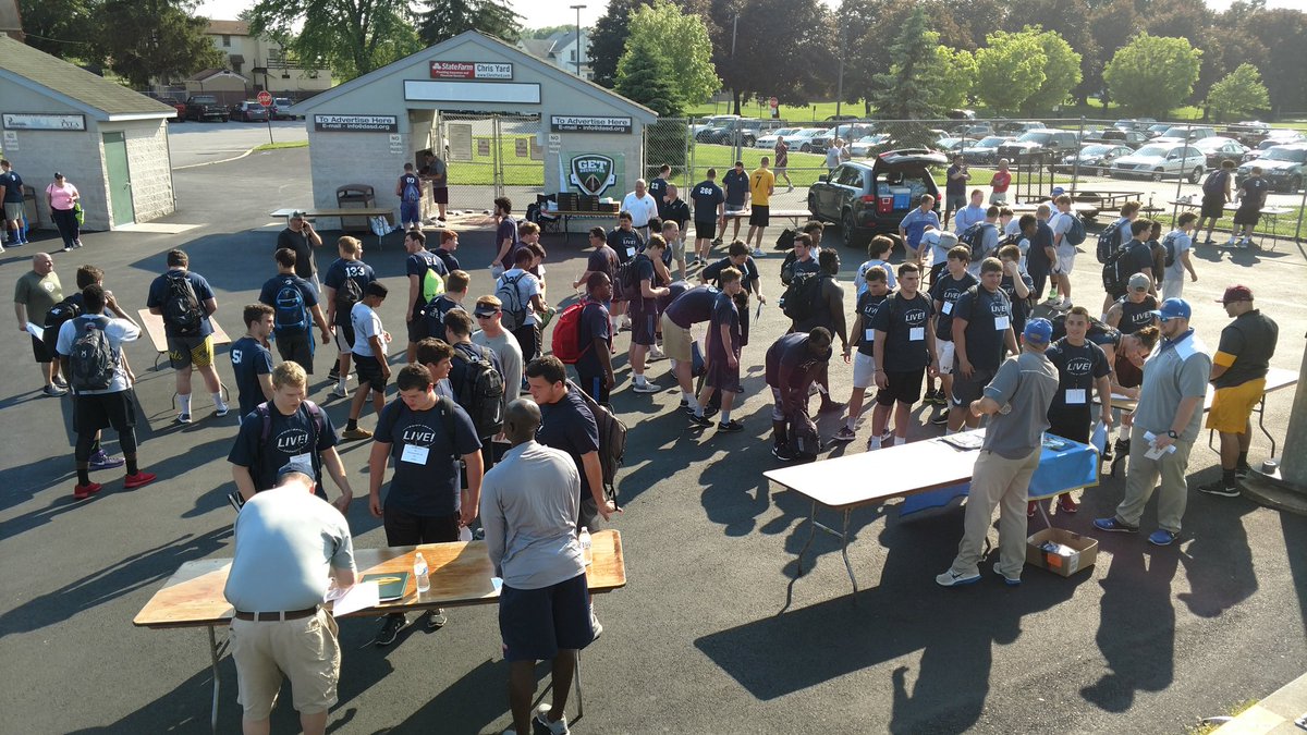 Great day at PA Showcase w/ <a href="/Get__Recruited/">Get Recruited</a> &amp; 50+ college coaches evaluating hungry HS talent from all over U.S. Thx to staff <a href="/DTownFball/">DtownFootball</a>.