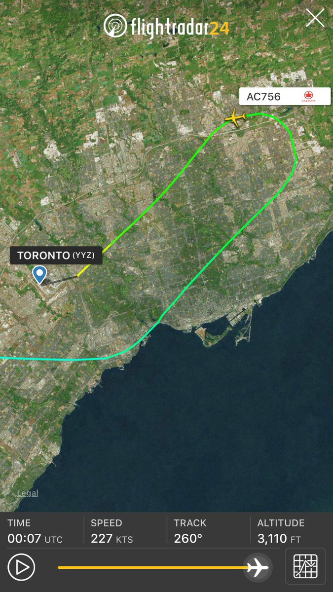 TomPodolec's tweet photo. #Drone reported at 3,100ft by @AirCanada #AC756 from San Francisco as they turned final for #Toronto runway 24L (May 16) https://t.co/xFqSVDYdGw