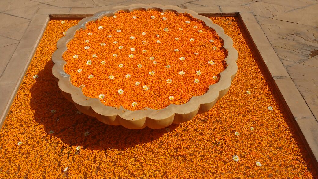 d_mallika's tweet photo. A burst of colours. Marigold flowers in bright orange hue welcomes you to  bespoke events. #TridentExperiences @TridentHotels https://t.co/NpwNrXJwbY