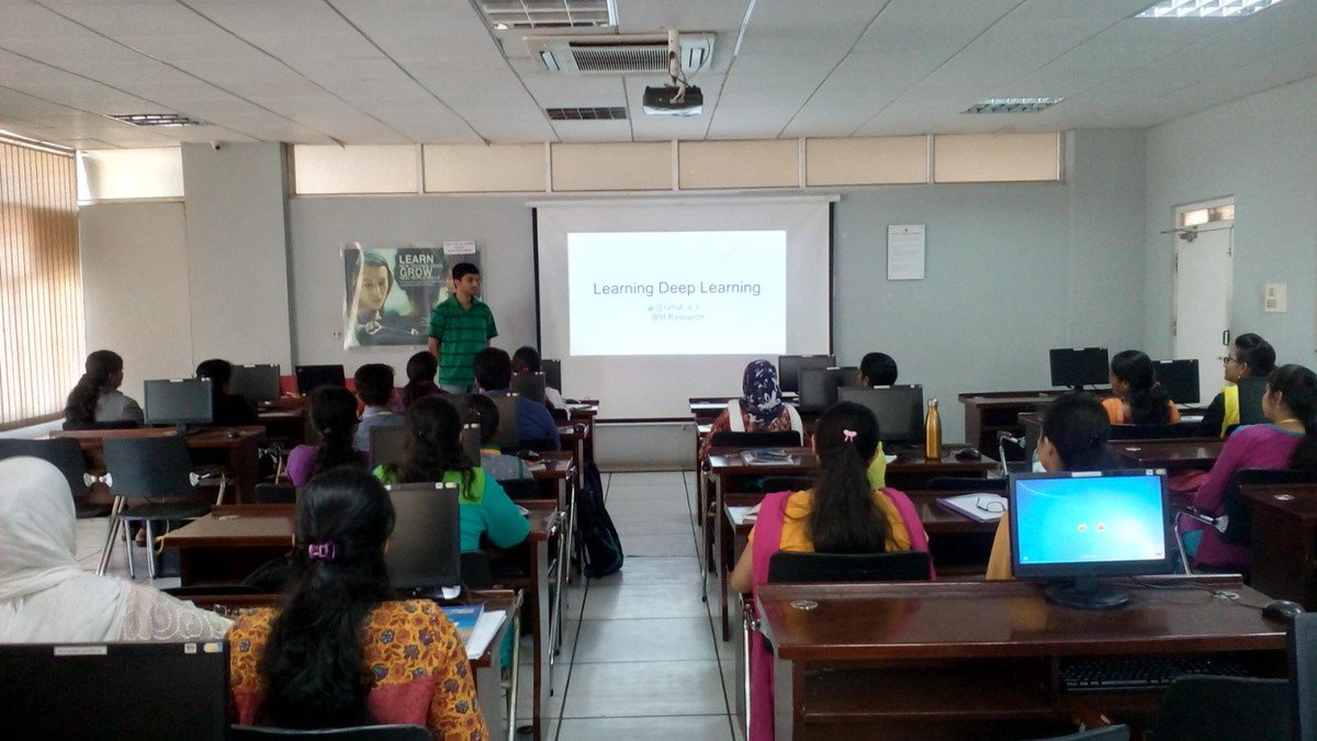 selfawareatom's tweet photo. Gave a talk on #deeplearning and @ibmdarviz to graduate students in DSCE Bangalore. https://t.co/3HC6UOjcP6