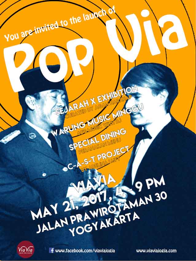 <a href="/EventJogjakarta/">Event-Jogja.com</a> PopVia | Sejarah X Exhibition currated by Agan Harahap. 21 May at 4-9pm <a href="/ViaViaJogja/">ViaVia Jogjakarta</a>, Jl Prawirotaman 30. FREE!