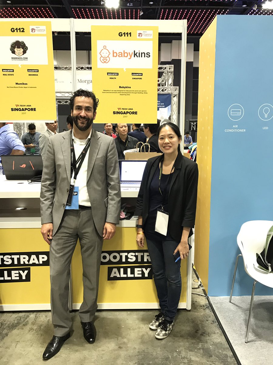 fabiobbo's tweet photo. Great to meet another entrepreneur who tries to make babies lives happier from day one! #techinasia #bambimedical #babykins #GC17 https://t.co/jz2HZe1OiO