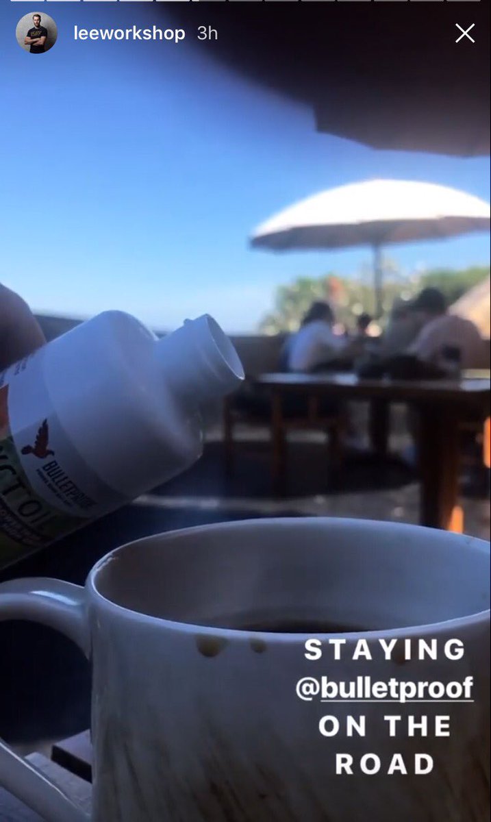 EdenCancan's tweet photo. Check out @bpnutrition in #Bali! @LeeWorkshop keeps it #Bulletproof everywhere he goes 🌎💪🏼 #BulletproofCoffee https://t.co/ehDoo8ug0B