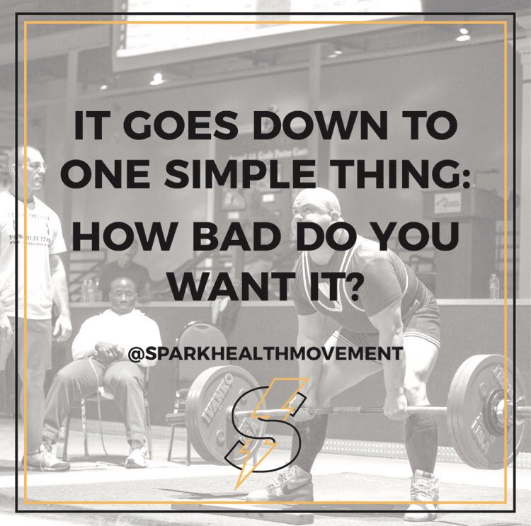 SparkMovement1's tweet photo. If motivation is your biggest obstacle, just remember ...
"How bad do you want it"
#SparkMovement⚡️ #WorkHarderTodayForAnEasierTomorrow https://t.co/oKSunzZdEL