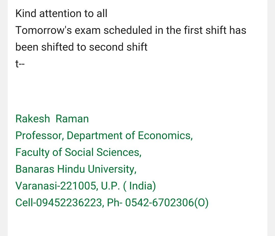 ShivaShankarMi1's tweet photo. Samestar exam scheduled in the first shift has been shifted to second
shift.4 Horse and Found,
Some little Happy 😉😍
#bhu #samestar #exam https://t.co/RN2sucR7n8
