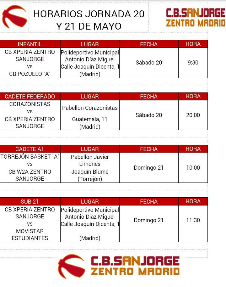 CBZentro's tweet photo. Os dejamos los próximos partidos donde se pueden decidir la final del Cadete B y F4 del U21
#TodosAnimamos
#TodoONada
#CBZentro
#POTime https://t.co/sjdBkReLGC