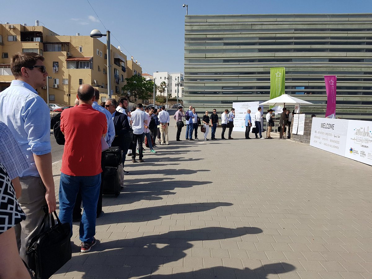 AssafBarshai's tweet photo. A lot of people are interested in Israeli smart mobility high-tech :-) @EcoMotionIL https://t.co/6NlDwXaqRB