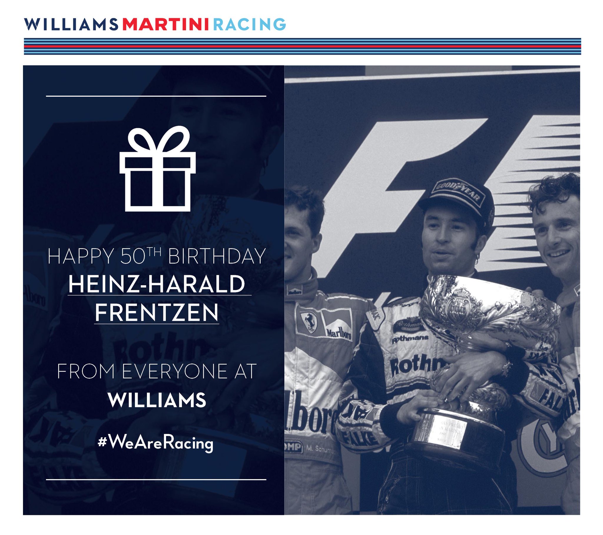 Everyone at Williams would like to wish Heinz-Harald Frentzen a very Happy Birthday!  