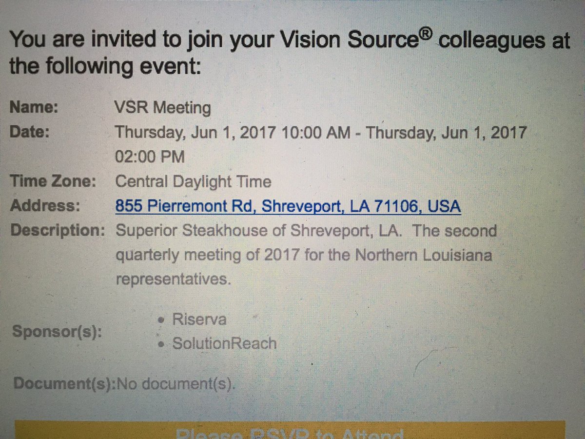 Here we go again! Sponsoring a Vision Source Event... Solutionreach is such a Great Product.....