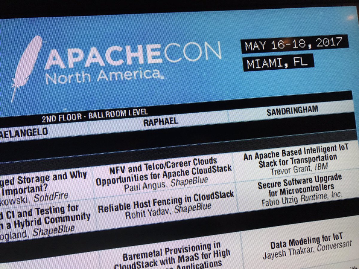 e3webcasting's tweet image. About to kickoff the last day of #ApachCon &amp;amp; #ApacheBigData from Miami