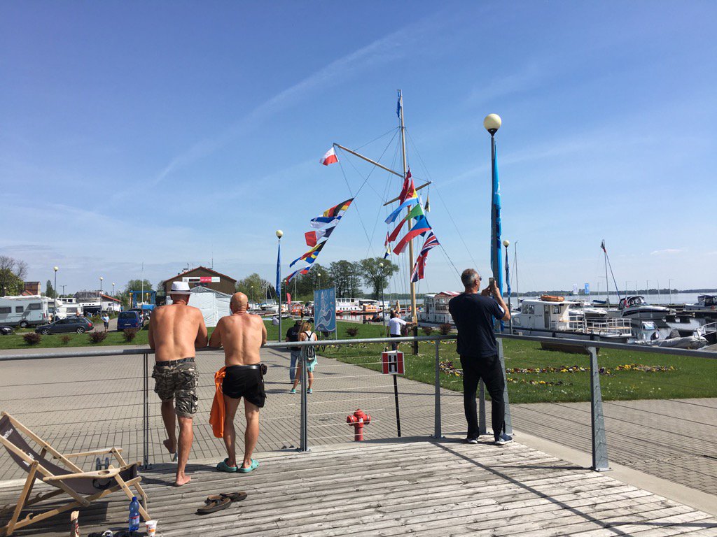 Raceboard's tweet photo. Racing is postponed today. No wind in #Giżycko, sailors waiting for more news in an hour. https://t.co/jcH6E2sdKD
