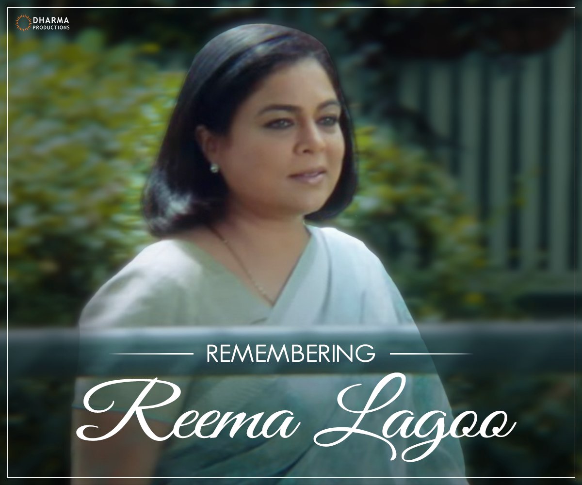 DharmaMovies's tweet photo. Carving her own niche in the film industry, she brought warmth and radiated talent. Remembering #ReemaLagoo. https://t.co/wsQeApOiPf