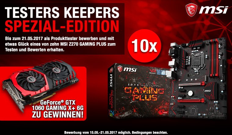 Mindfactory_de's tweet photo. Lust auf ein Z270-Board? Diese Woche gibt es 10 @MSI_de Z270 GAMING PLUS zum Testen! Mehr im Blog ► https://t.co/lwLZ4FJQSP #TestersKeepers https://t.co/jC7VTLuJWq